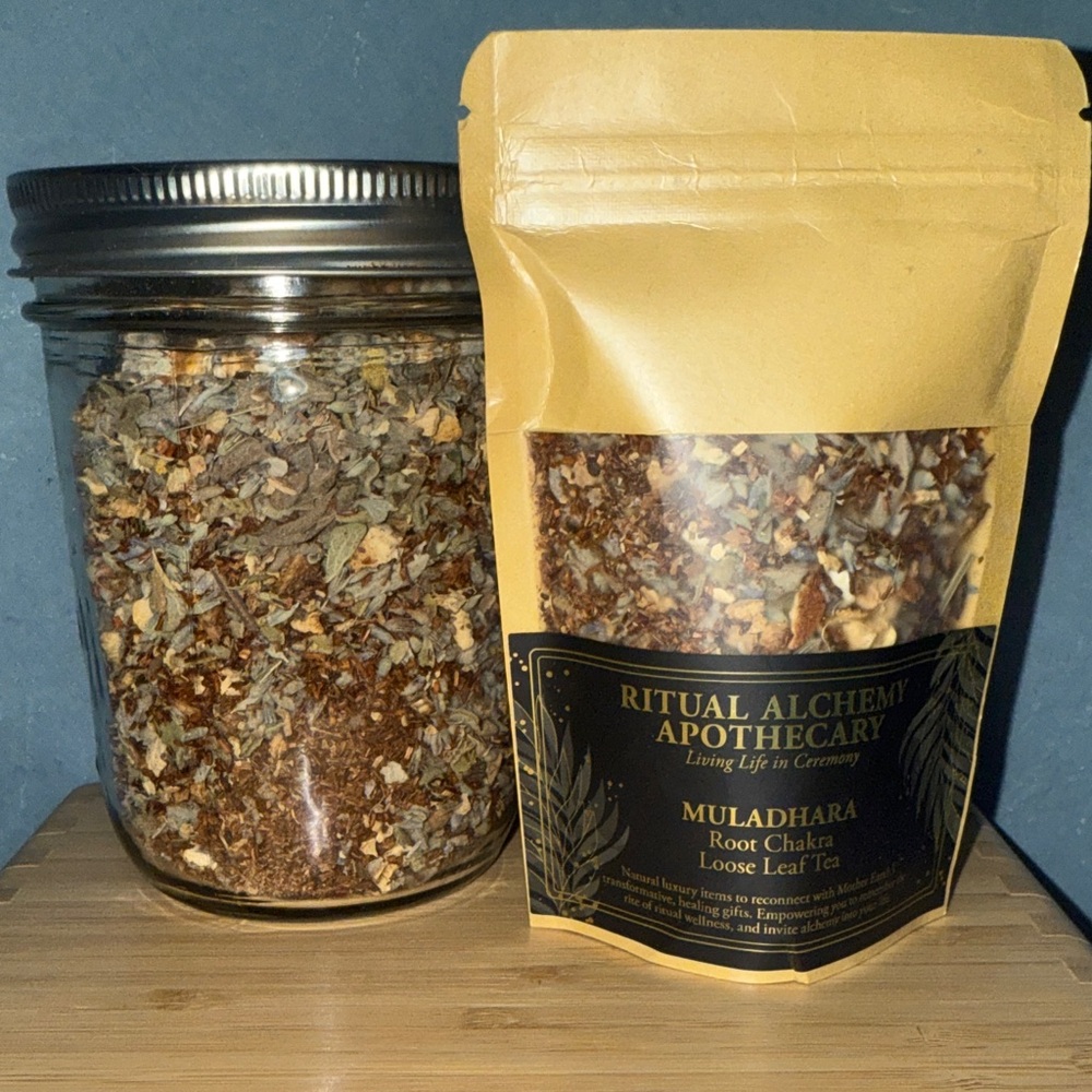 Muladhara Root Chakra Loose Leaf Tea Organic Handcrafted luxury blend hit & cold